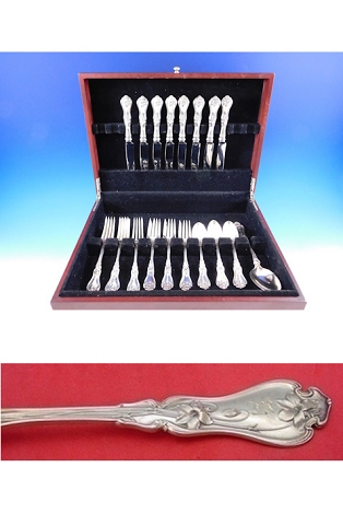 Violet by Whiting-Gorham Sterling Silver Flatware Set For 8 Service 34 pieces